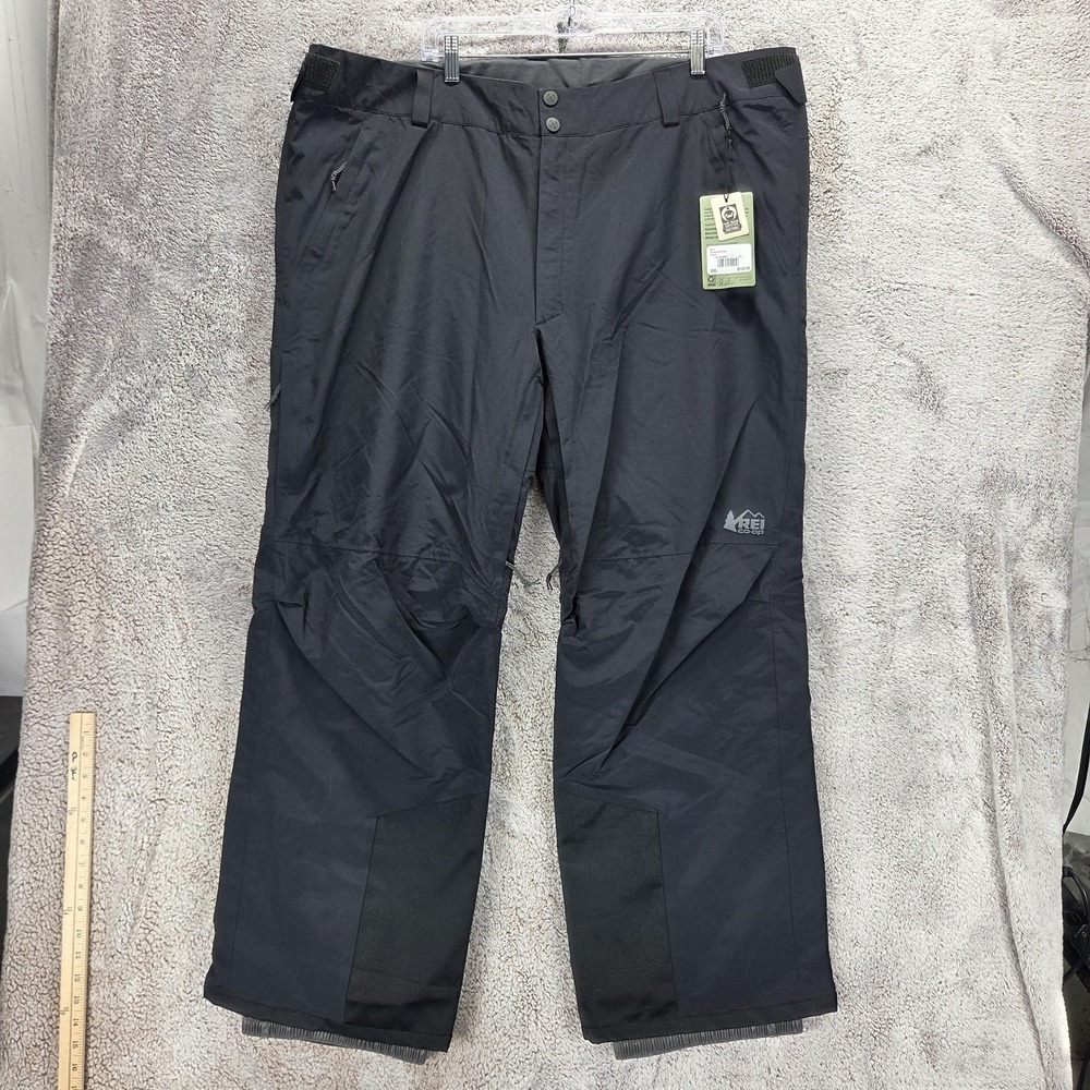 NWT REI Pants Mens 2XL Black Powderbound Insulated Peak 2L Snow Ski Waterproof